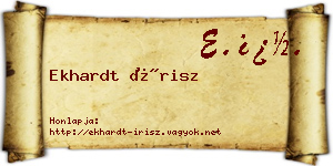 Ekhardt Írisz névjegykártya